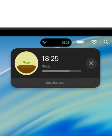 Parte superior da tela do Mac mostrando a barra de menus com uma Atividade ao Vivo expandida do Uber Eats.