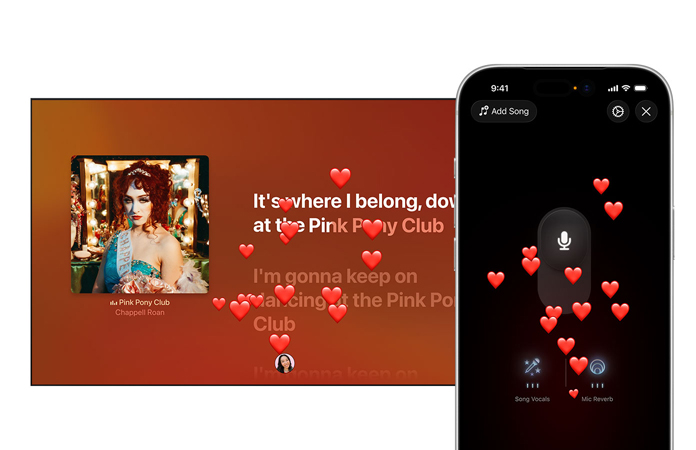 Lyrics transcription of Pink Pony Club by Chappell Roan playing in Apple Music