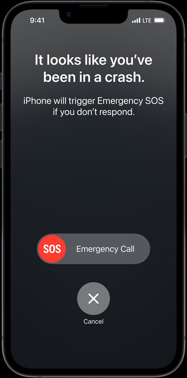 iPhone 16e, der viser forbindelsesfunktioner som Beskeder via satellit, Find, Vejhjælp og Nød-SOS.