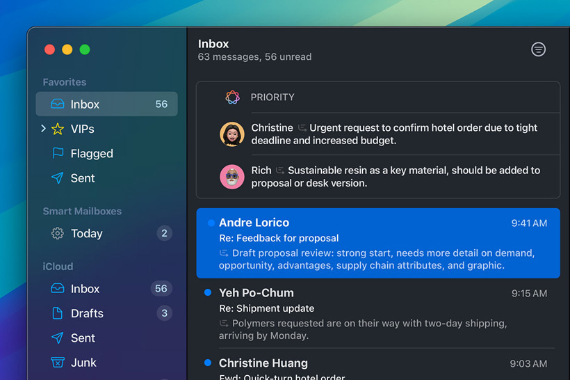 Das Apple Intelligence Feature „Priorisierte Nachrichten“ in der Mail App