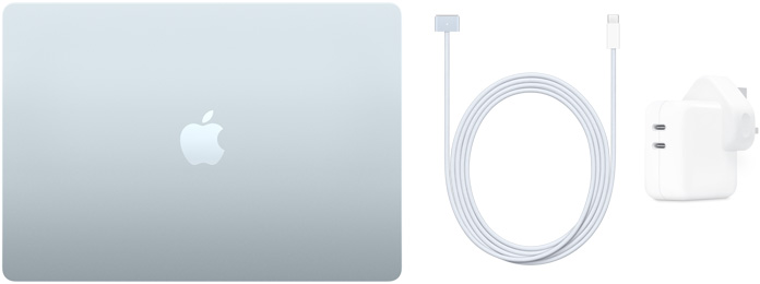 15-inch MacBook Air, USB-C to MagSafe 3 Cable and  35W Dual USB-C Port Power Adapter