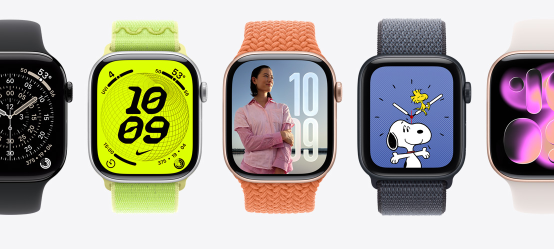 Apple Watch faces: Orienteering, Nike, Photos, Snoopy, Responsive Art