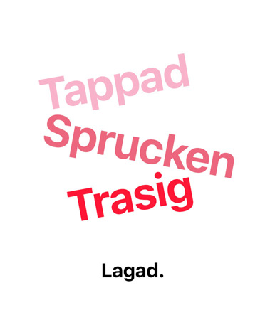 Tappad, sprucken, trasig, lagad