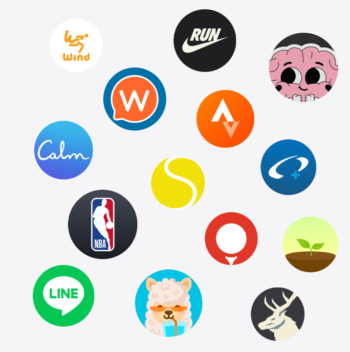 Apple Watch app icons: ChargePoint, Yelp, Nike Run Club, SmartGym, Calm, NBA, SwingVision, Oceanic+, WeChat, Waterllama, Golfshot, JetBlue, AllTrails