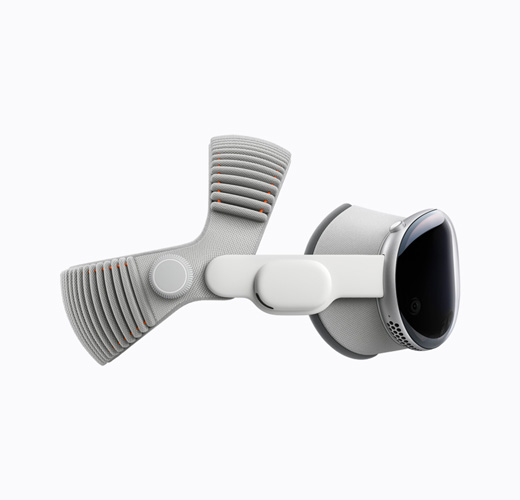 Apple Vision Pro，展示側面機身