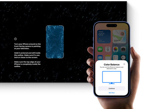 iPhone použitý k vyvážení barev televize