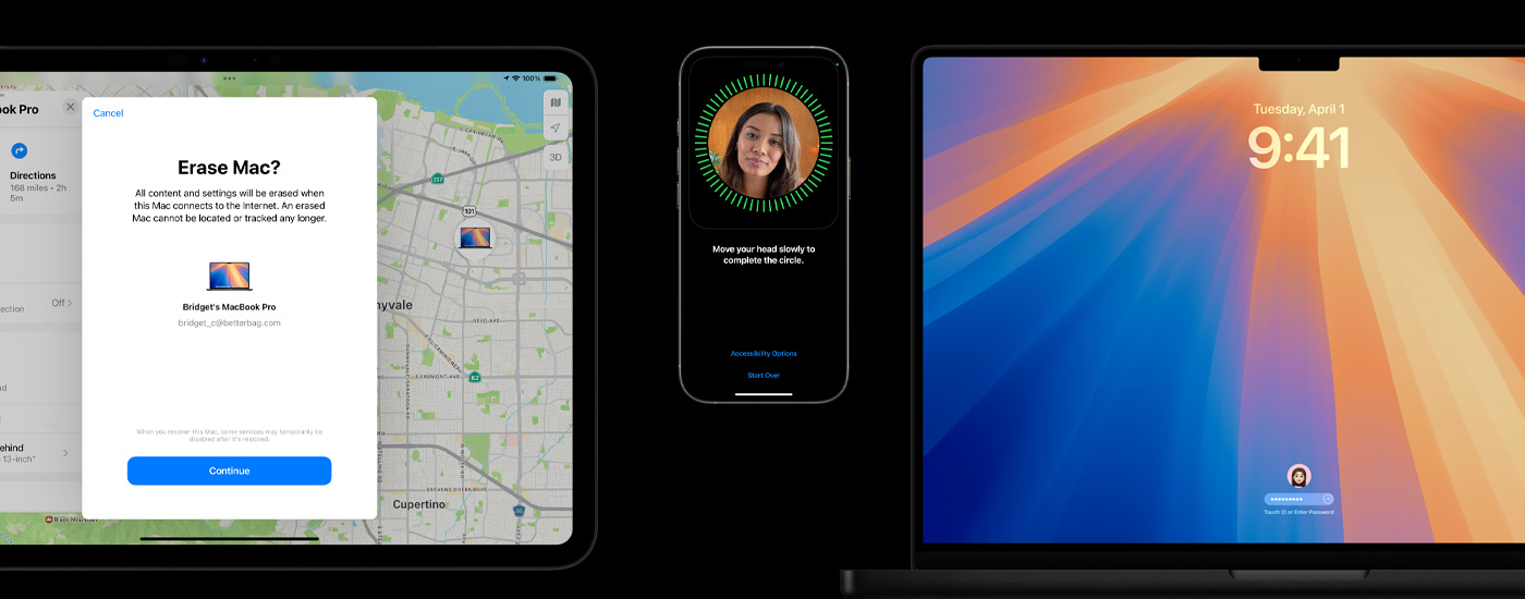 Un iPad, un iPhone et un Mac.