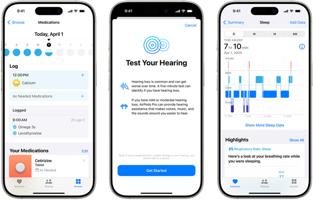 Appen Hörselhälsa visas på en iPhone.