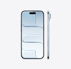 iPhone Air, parte frontal, azul cielo, Dynamic Island en el centro de la parte superior, parte lateral, perfil muy delgado, botón lateral, botón de Control de la Cámara